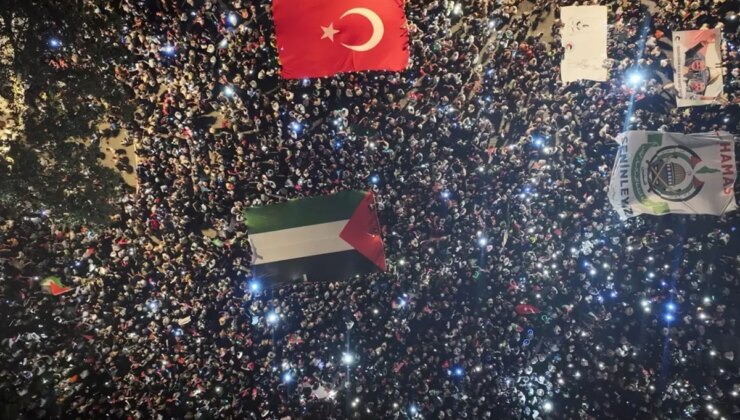 İstanbul’da binlerce kişi Gazze’ye umut ışığı olmak için yürüyor