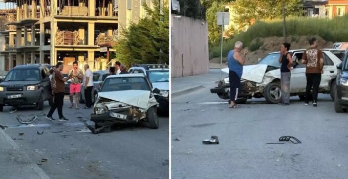 Kavga ettiği eşinin otomobilini cipiyle çarparak hurdaya çevirdi