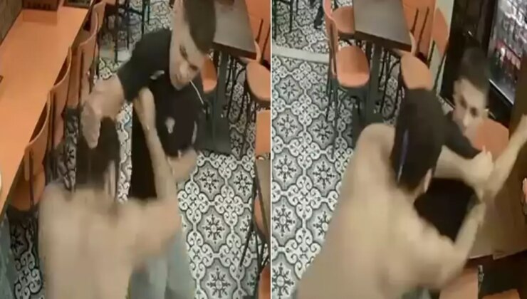 Kavgada ensesinden bıçaklandı, apar topar ameliyata alındı! O anlar kamerada