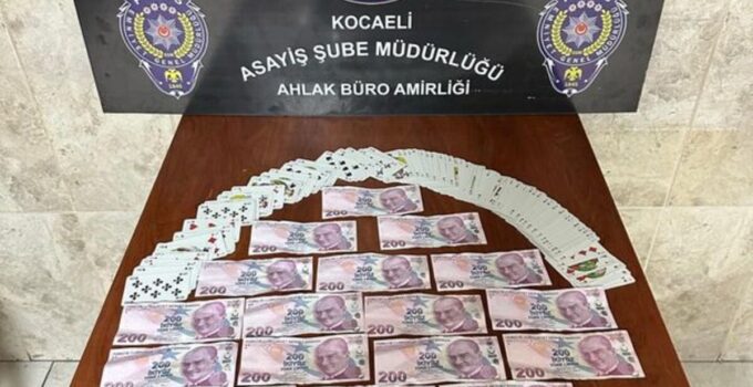 Kocaeli’de kumar oynayan 5 kişiye para cezası