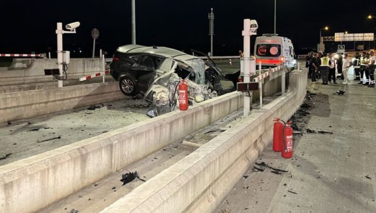 Kuzey Marmara Otoyolu’nda otomobil gişenin beton banketine çarptı: 1 ölü