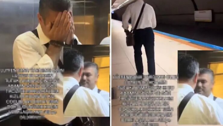 Metroda taciz skandalı: Kadın kamerayı açınca yüzünü kapatıp kaçtı