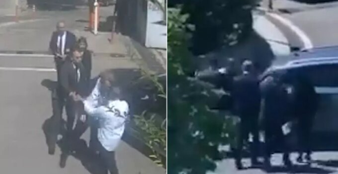 Milletvekilinin oğluna Meclis önünde darp