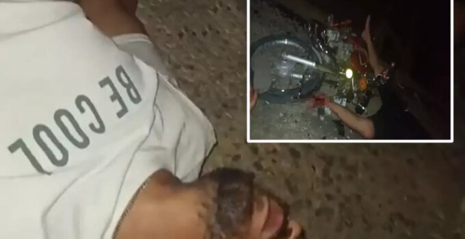 Motosikletiyle kaza yaptı, yaralı halde çekip sosyal medyada paylaştığı video ile kurtuldu