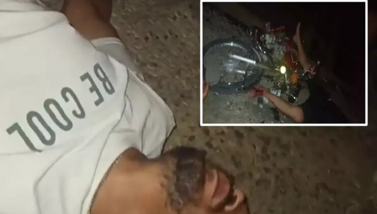 Motosikletiyle kaza yaptı, yaralı halde çekip sosyal medyada paylaştığı video ile kurtuldu