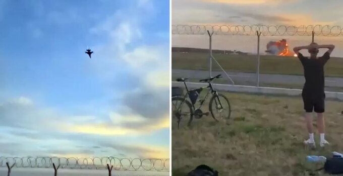 Polonya’da F-16 savaş uçağı düştü