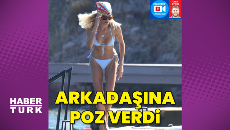 Şeyda Çoşkun iskelede poz verdi