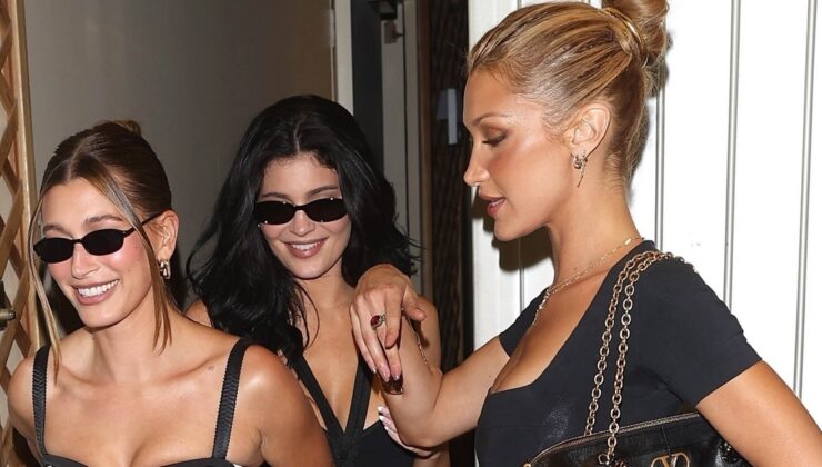 Sıkı dostlar Bella Hadid, Hailey Bieber ve Kylie Jenner’dan kız kıza eğlence