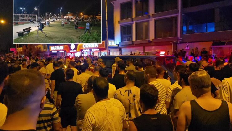 Taşkınlık çıkaran grup ilçeyi karıştırdı! Polis ve jandarma havaya ateş açtı