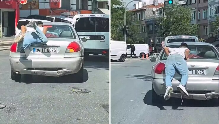 Trafikte bir garip olay: Sonrasında yaşananlar daha bomba