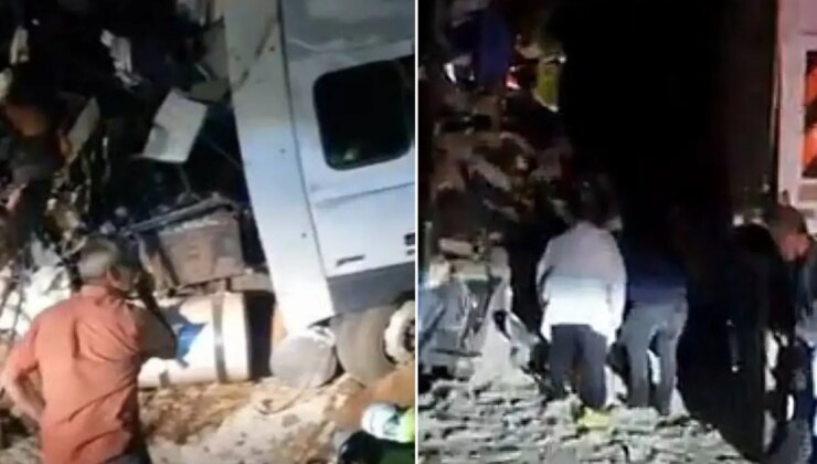 Yolcu otobüsüyle kamyon çarpıştı: 11 ölü 45 yaralı