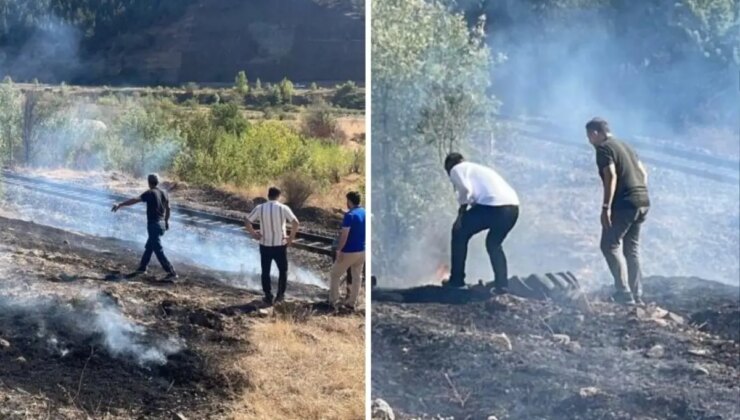 AK Parti milletvekilleri Karabük’teki yangına anında müdahale etti