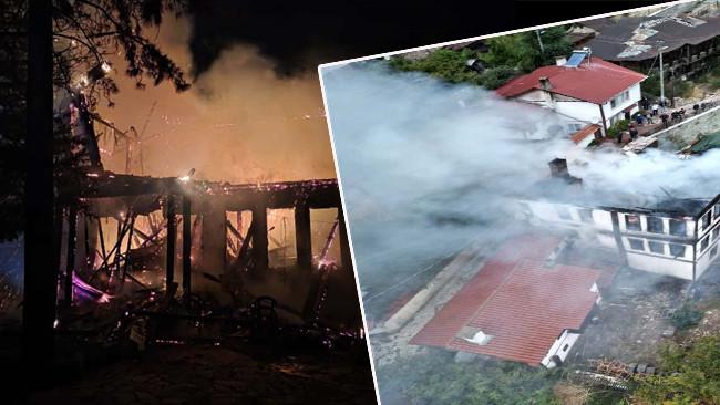 Bolu’da Osmanlı’dan kalma tarihi konak alevlere teslim oldu