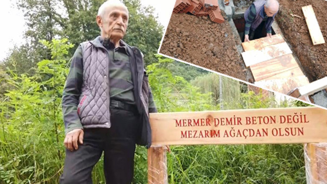 Giresun’da yaptırdığı mezar dikkat çekti! Vasiyetini de hazırladı: Benim mezarım örnek olsun istedim