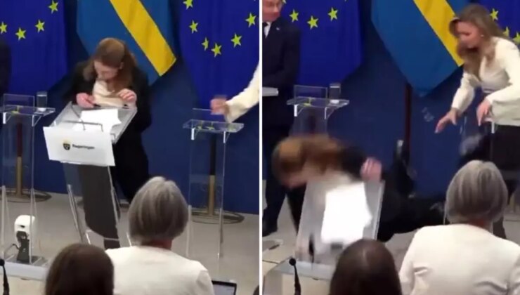 İsveç Sağlık Bakanı Elisabet Lann, basın toplantısı sırasında bayıldı
