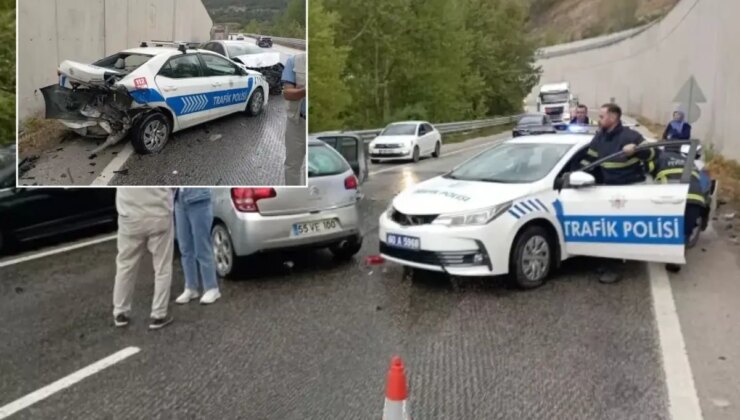 Kazaya müdahale etmeye giden polis ekibi kaza yaptı! Bilanço ağır