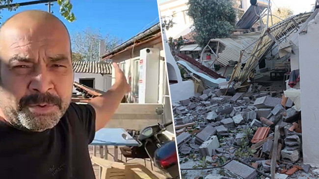 Kentte fırtına etkili oldu: Minarenin külahı ile evlerin çatıları uçtu! ‘Gözlerimin önünde oldu’