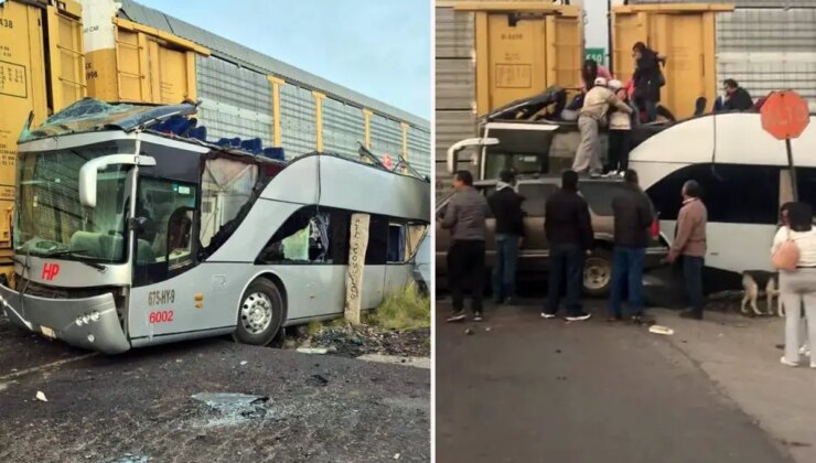 Meksika’da yolcu otobüsü ile yük treni çarpıştı: 8 ölü, 45 yaralı