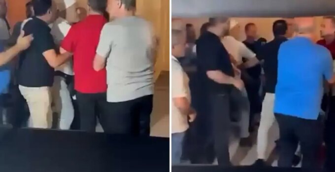 Mevlit Kandili programında Atatürk gerilimi: Posteri sökmeye çalıştılar