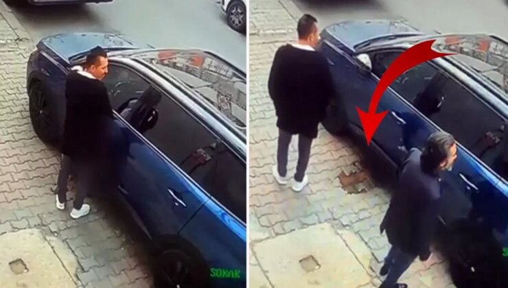 Otomobilin üzerine idrarını yaptı; sahibine saldırdı