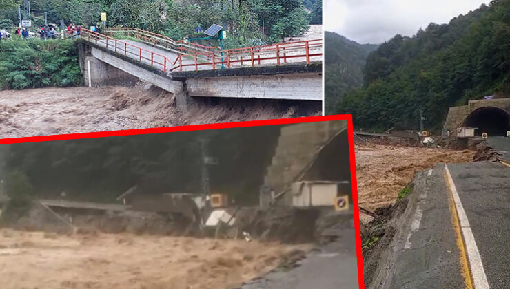 Rize’de sağanak alarmı! Köprü çöktü, vatandaşlar mahsur kaldı… Ayder Yaylası’nın yolu kapandı