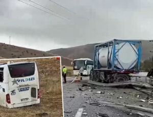 Son dakika… Sivas’ta TIR ile yolcu otobüsü çarpıştı: 3’ü ağır 18 yaralı