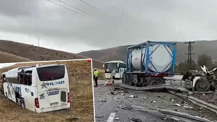 Son dakika… Sivas’ta TIR ile yolcu otobüsü çarpıştı: 3’ü ağır 18 yaralı