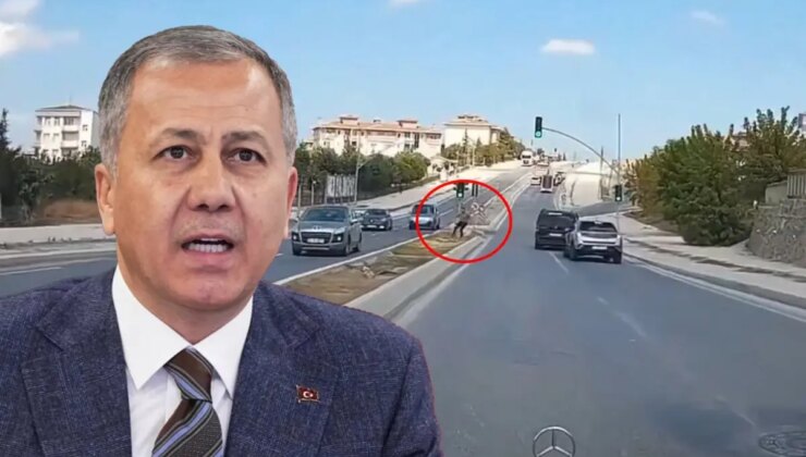 Trafikte tartıştığı sürücüye taşla saldıran maganda yakalandı