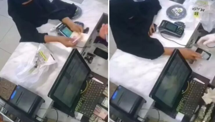 Yaptığı rezilliği kimse görmüyor sandı ama kamera kayıttaydı