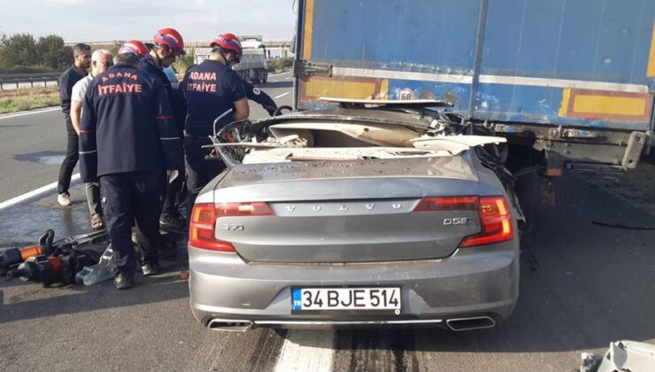 Adana’da feci kaza: TIR’a arkadan çarpan şoför hayatını kaybetti!