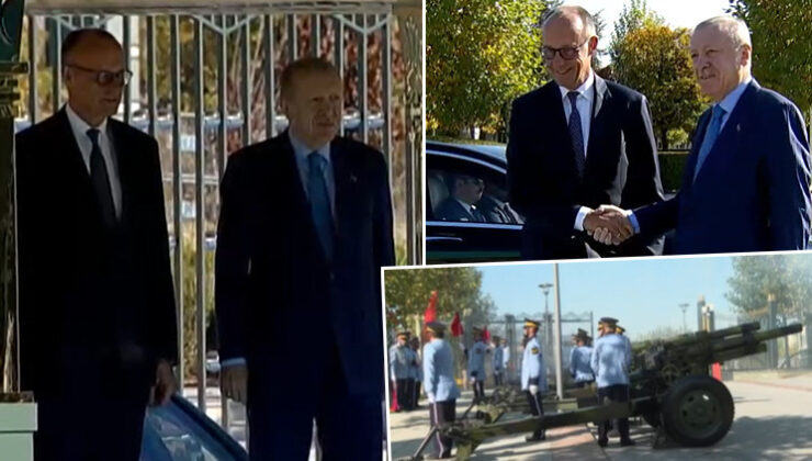Almanya Başbakanı Merz Ankara’da… Cumhurbaşkanı Erdoğan resmi törenle karşıladı