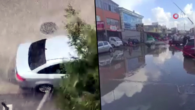Ankara’da dolu yağışı başladı! Sokaklar göle dönünce vatandaş balık tuttu | Minare devrildi, çatılar uçtu