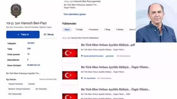 Ayyıldız Tim, İsrailli profesörün hesabını hackledi!