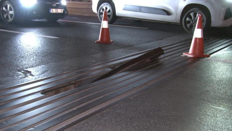 Bayrampaşa’da yerinden çıkan genleşme derzi tehlike yarattı