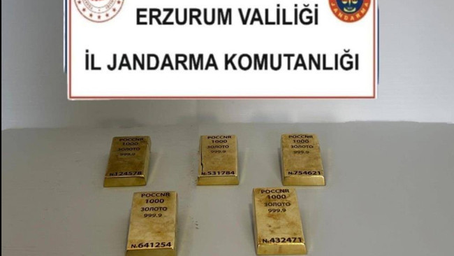 Horasan’da altın operasyonu: 5 adet külçe altın ele geçirildi