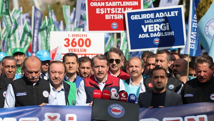 İktidara yakın sendikadan Meclis önünde eylem: Adalet istediler