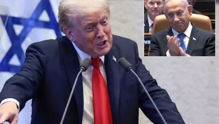 İsrail parlamentosuna hitap eden Trump, isim vermeden Cumhurbaşkanı Erdoğan’ı övdü