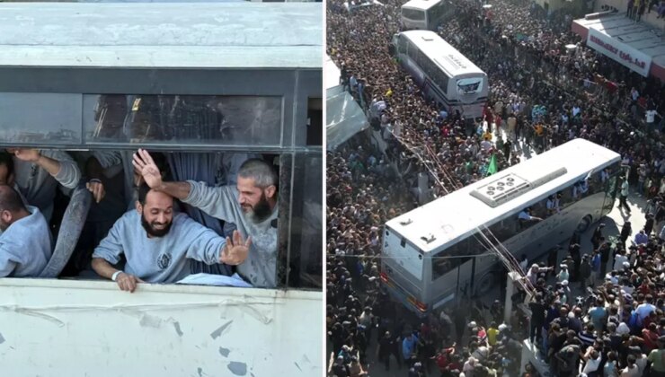 İsrail’in serbest bıraktığı Filistinli esirler Gazze’de