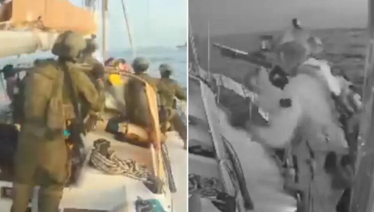 İsrail’in Sumud Filosu’ndaki tekneye baskın anı kamerada