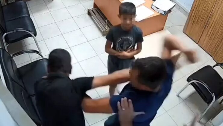 Karakolda kayınbiraderi tarafından darbedildi
