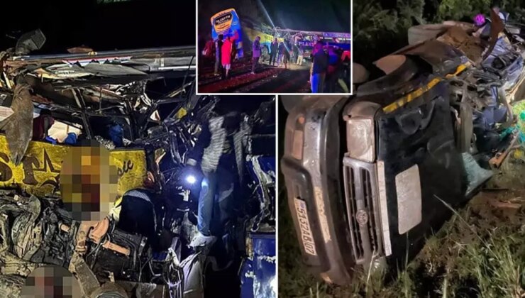 Katliam gibi trafik kazası! En az 63 kişi hayatını kaybetti, onlarca yaralı var