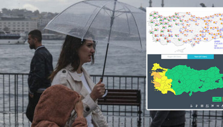 Meteoroloji saat verdi! 20 il için sarı ve turuncu alarm! Marmara ve Ege dikkat!