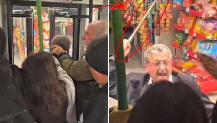 Otobüste kavga çıktı! Yaşlı yolcu bastonla saldırıp kafa attı