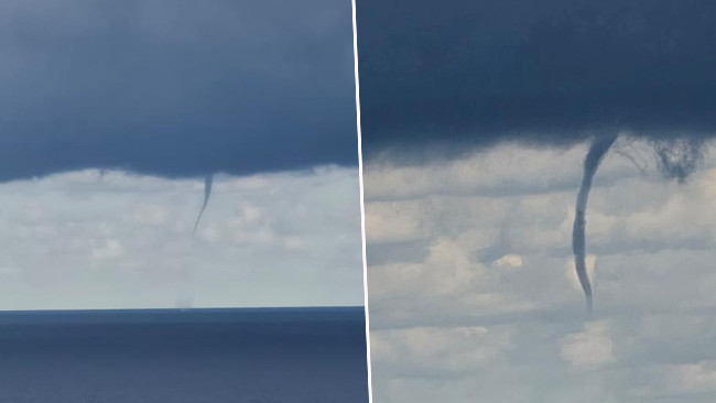 Sağanakla birlikte ortaya çıktı! Art arda hortumlar görüldü