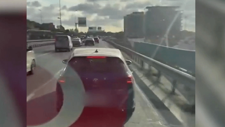 Şişli’de ambulansa yol vermeyen sürücü yakalandı