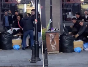 Tartıştığı kişiyi sokak ortasında tekme tokat darp etti! O anlar kameralara yansıdı