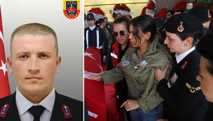Trafik kazasında şehit olan jandarma astsubay Hakkı Eryılmaz, memleketi Manisa’da toprağa verildi