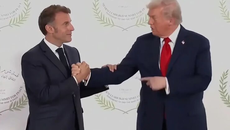 Trump ile Macron "bilek güreşi" sırasında ne konuştu? Kavgayı dudak okuma uzmanları çözdü