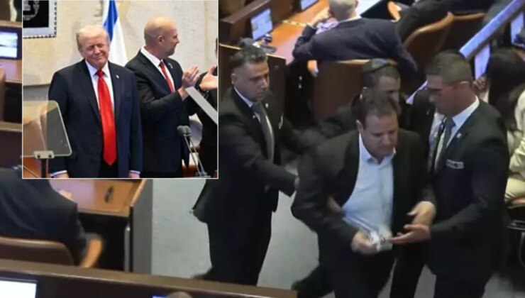 Trump’ı protesto eden vekiller bakın kim çıktı! Netanyahu’ya da ders vermiş