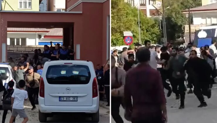 Zabıta amirliği önünde tekmeli yumruklu kavga